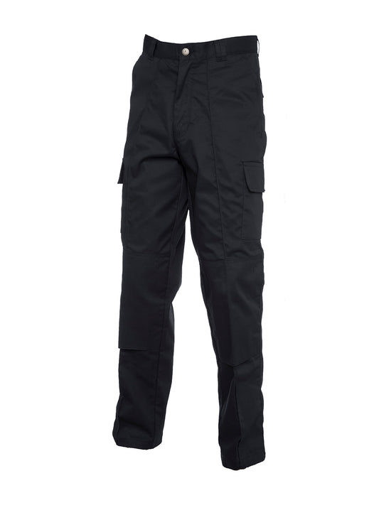 Cargo Trouser with Knee Pad Pockets Long - Black
