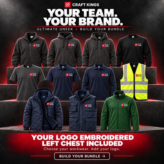 Ultimate Uneek build your own workwear bundle with left chest embroidery included